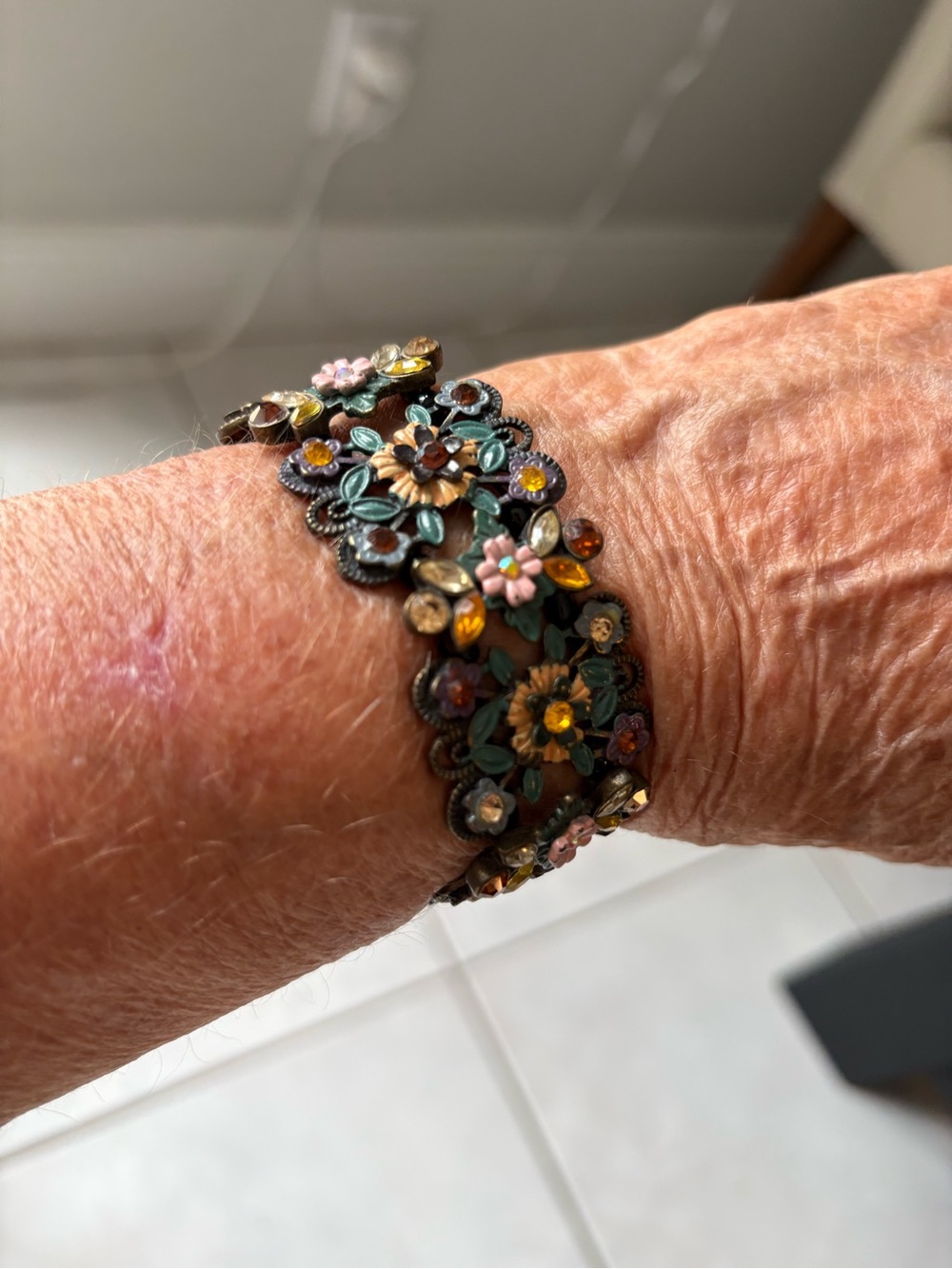Handcrafted Floral Multicolor Bracelet - Women Jewelry